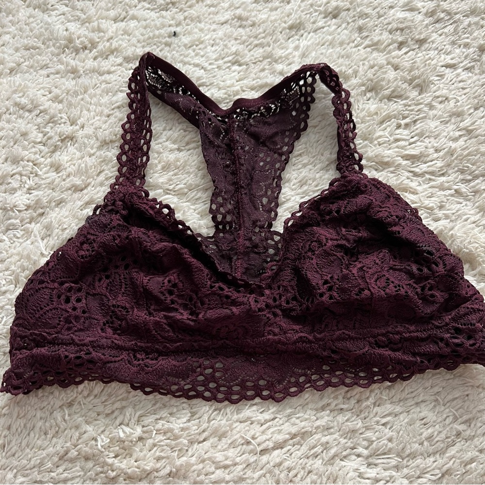 (3 for $20) Aerie XL X Large Lace Racerback Purple Bralette